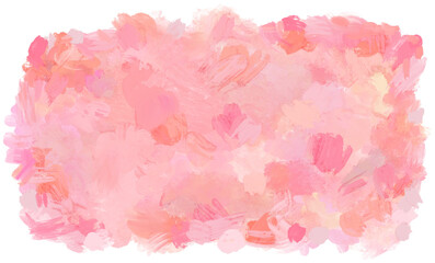 Pink Abstract Art Texture Background Painting Backdrop Valentine's Day Banner Floral Border Brush