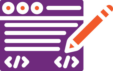 Fototapeta premium Edit code Vector Icon Design Illustration