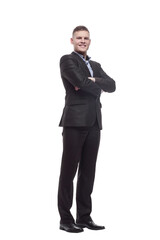 handsome young businessman. isolated on a white