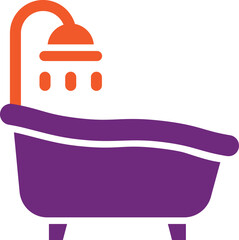 Bath tub Vector Icon Design Illustration