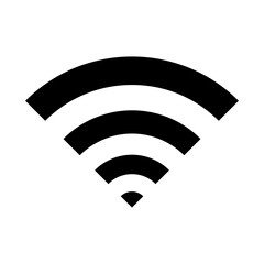 wireless network icon. Wi-Fi icon on a white background. Internet connection symbol.