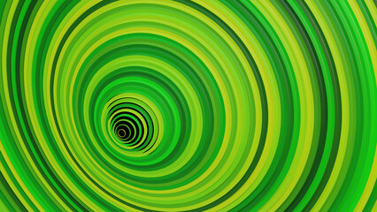 Naklejka premium Colorful 3D rings background, Abstract green radial circles concentric, Unique colorful abstract background, Abstract geometric illustration, 3D Render