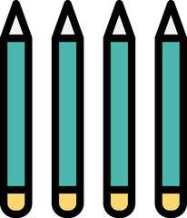 Fototapeta premium Eye pencil Vector Icon Design Illustration