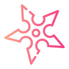 shuriken gradient icon
