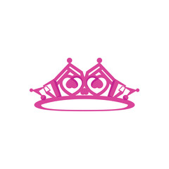 Pink diadem tiara crown monarchy isolated © Rizky