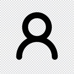 User, profile outline icon in transparent background, basic app and web UI bold line icon, EPS10