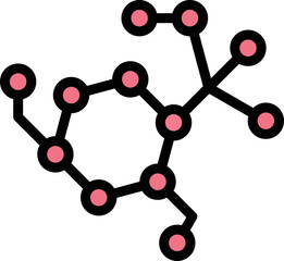 Molecule chain Vector Icon Design Illustration
