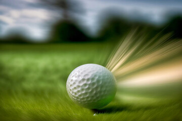 
Nahaufnahme von einem Golfball im Gras auf dem Golfplatz - Ai generiert
