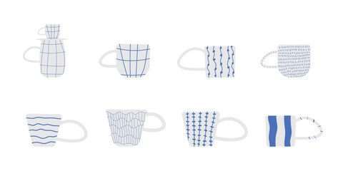Ceramic mug for tea or coffee. Vector illustration with cup. Great design for any purposes.