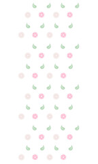 Abstract background of flowers and leaves flatlay, floral template, graphic design illustration wallpaper, digital art 