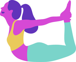 Collection of young woman practicing yoga