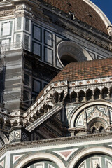 View of the Florence Cathedral, Cattedrale di Santa Maria del Fiore, Florence, Italy