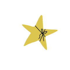 Gift Box with decoration. Holiday present in bright packaging decorated with bows. Vector illustration, great design for any purposes