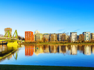 River view of Frankfurt am Main, Germany