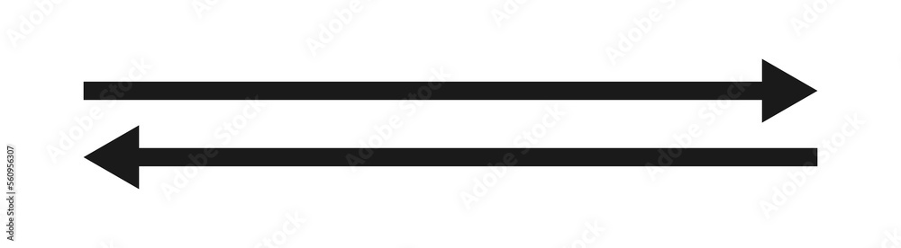 Poster Arrow pointer right and left target background design template.