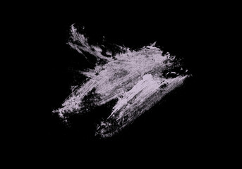 Obraz premium White paint blot on black background .Artistic background .