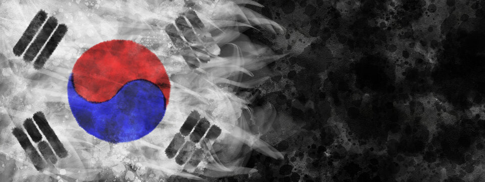 Graphic images using the Korean flag Taegeukgi, which can be used as a graphic background on Korean national holidays.