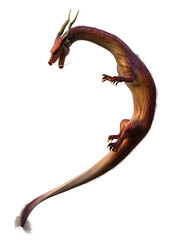 Fototapeta premium chinese red dragon 3d render
