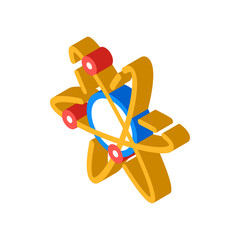 atom chemistry isometric icon vector. atom chemistry sign. isolated symbol illustration