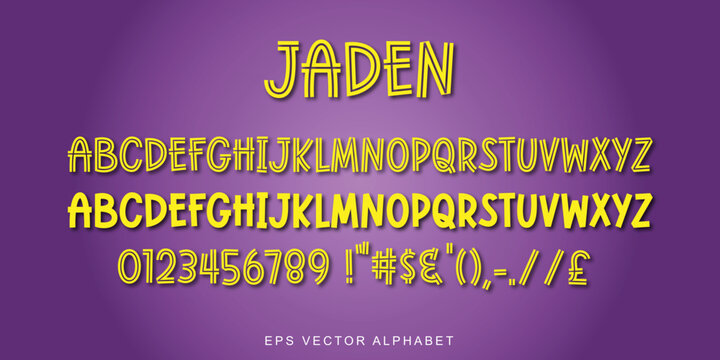 Jaden Cute Layer Alphabet Font