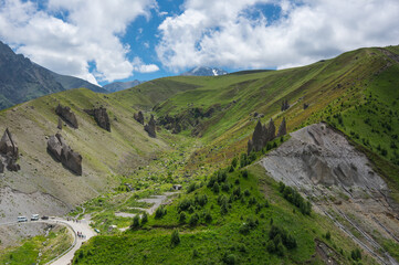 View of Caucasus mountains