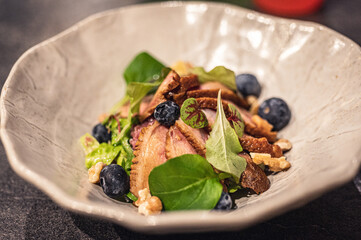 Blueberry Duck Breast Salad