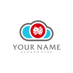 Cloud Domino logo vector template, Creative Domino logo design concepts