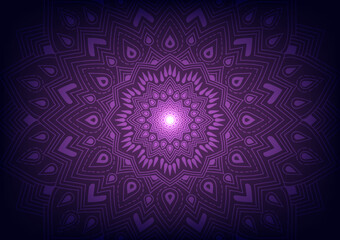 Mandala modern style purple triangle geometric background