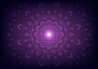 Mandala modern style purple triangle geometric background