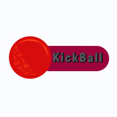 kickball logo vector with a modern theme