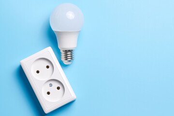 Electric light set with dimmer switch, controllable lighting. Saving energy concept, device...