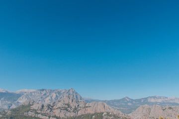Beautiful mountains and hill landscape in Turkey, Antalya.