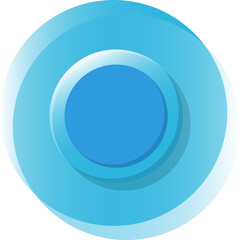 Blue technological sense circle button, round logo, vector