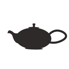 Tea ceremony. Teapot and cups or ceramic mugs with tea. Beautiful Japanese ceramic tableware.