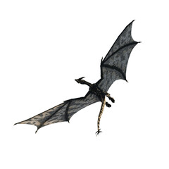 dragon 3d render flaying