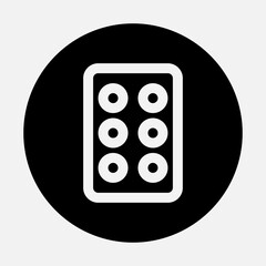 Pills icon in solid style, use for website mobile app presentation
