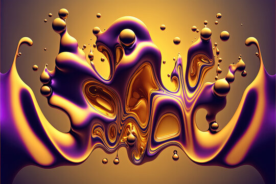 Acid waves background, Generative AI
