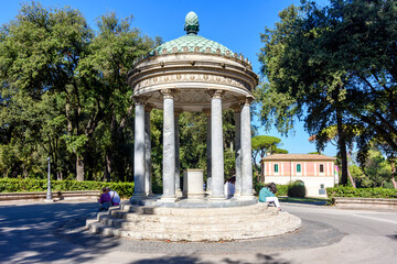 Diana temple in Villa Borghese park, Rome, Italy