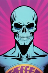 Fototapeta premium portrait of a hipster skeleton