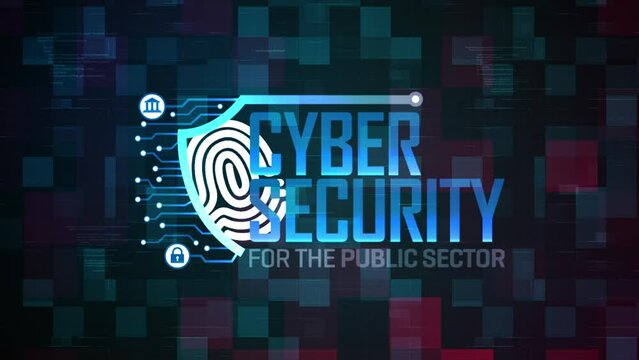 Abstract background with animation of symbol fingerprint.