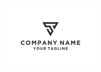 initial Letter ST Logo Design Vector