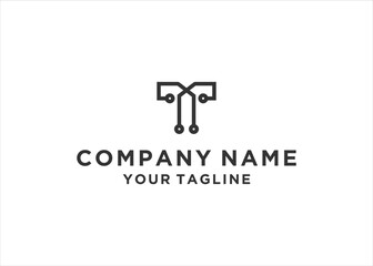initial Letter T Logo Design Vector