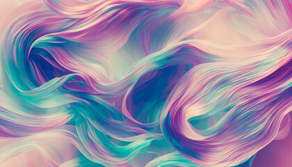 Obraz premium Artistic concept painting of a abstract waves color ,Generative AI
