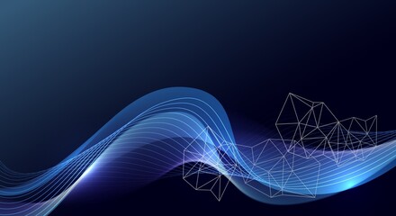Technology digital wave background concept. Beautiful motion waving dotsNetwork mesh wire digital beautiful abstract wave technology background
