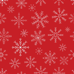 Snowflake icon seamless pattern . Christmas and New year design element, frozen symbol, Vector illustration