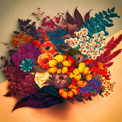 Colorful bouquet of flowers