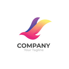 Abstract Luxury Bird Gradient Logo