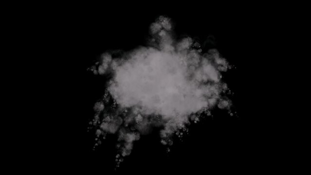 High quality explosion  animation with alpha channel. 4K Resolution (Ultra HD).