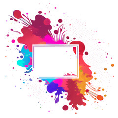 Fototapeta na wymiar vector illustration of colorful frame splash isolated on white background