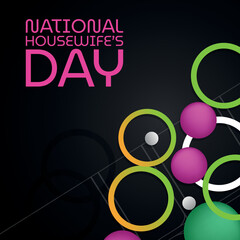 National Housewife’s Day. Design suitable for greeting card poster and banner